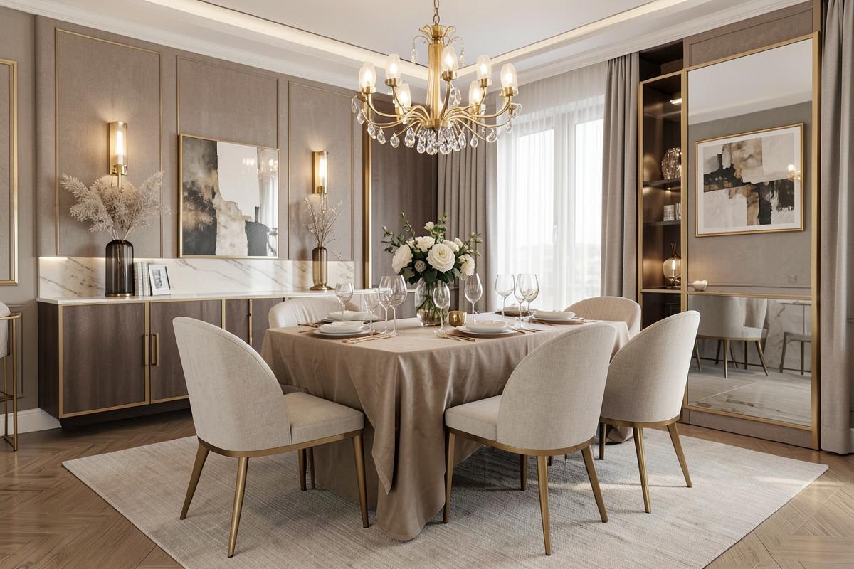 Professionell gestaltetes Esszimmer nach Home Staging