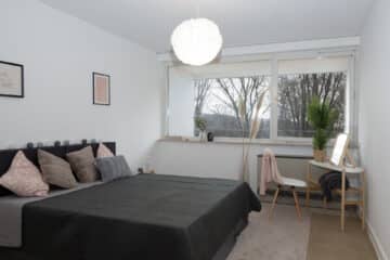 Ihr neues Zuhause mit tollem Ausblick. Helle 3-Zimmer-Wohnung in Karlsruhe-Bergwald - Schlafzimmer